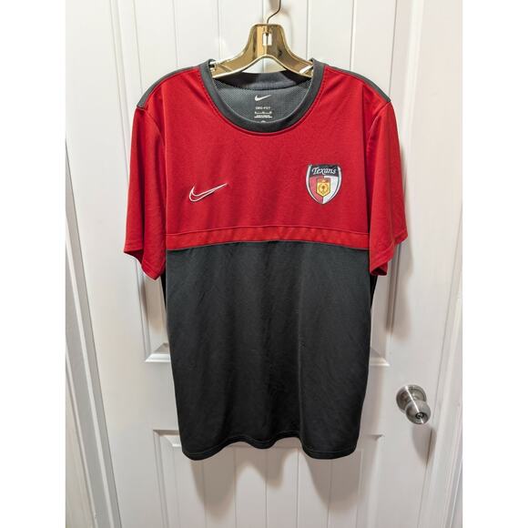 Nike Dallas Texans Soccer Jersey Red Black Size XL Athletic Embroidered - Picture 1 of 10